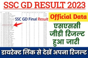 SSC GD Result 2023 Kaise Dekhe