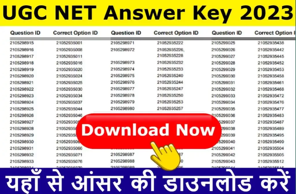 UGC NET Answer Key 2023 Live