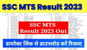 SSC MTS 2023 Result TODAY News